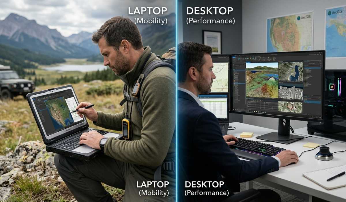 Laptop vs Desktop ArcGIS Pro