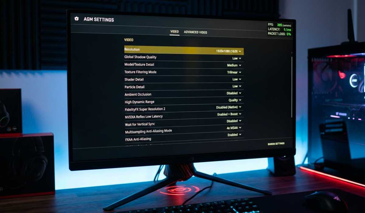 Optimal Settings to play competitively
